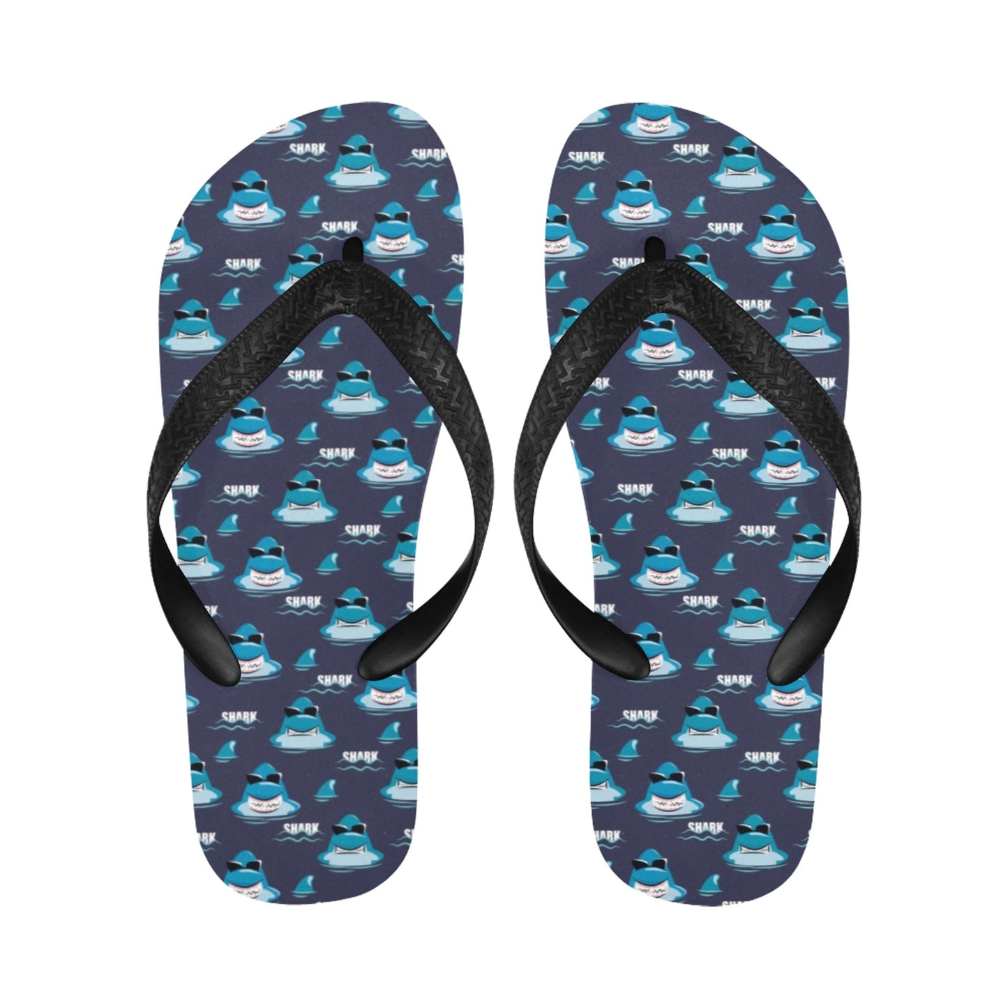 Shark Print Design LKS309 Flip Flops