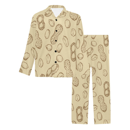 Peanut Pattern Print Design A02 Men's Long Pajama Set