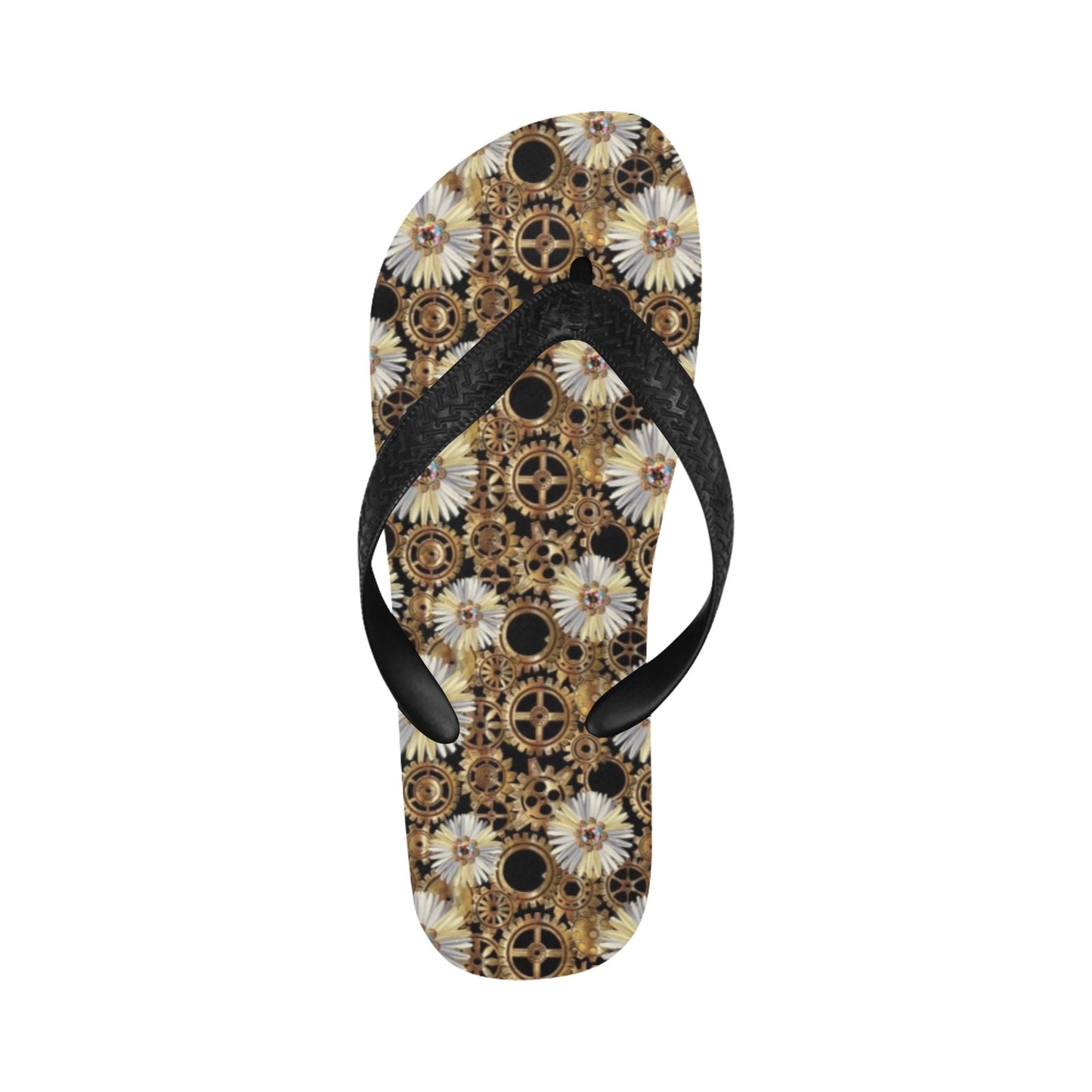 Steampunk Print Design LKS305 Flip Flops