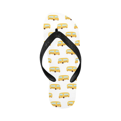 School Bus Print Design LKS306 Flip Flops