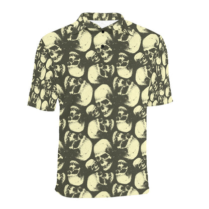 Skull Print Design LKS302 Men Polo Shirt