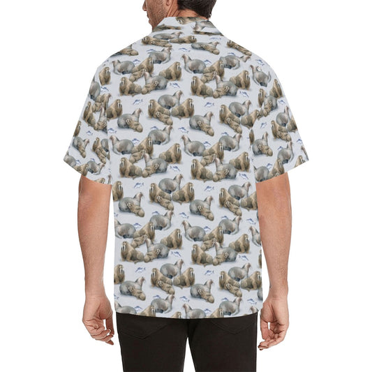 Walrus Print Design LKS401 Men's Men's Hawaiian Shirt