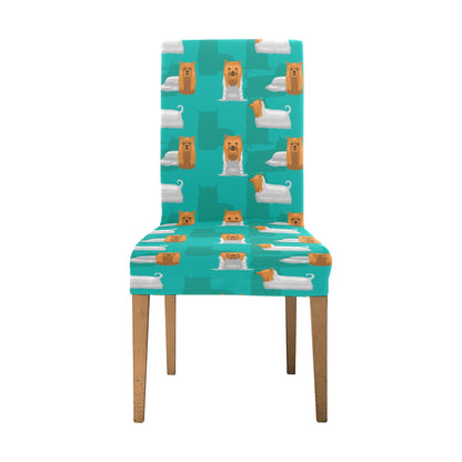 Silky Terriers Print Design LKS301 Dining Chair Slipcover