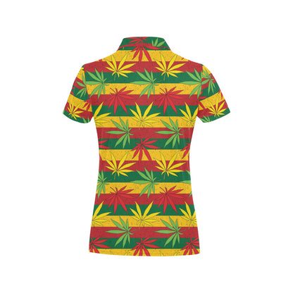 Rasta Pattern Print Design A03 Women's Polo Shirt