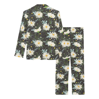 Daisy Pattern Print Design DS08 Women's Long Pajama Set