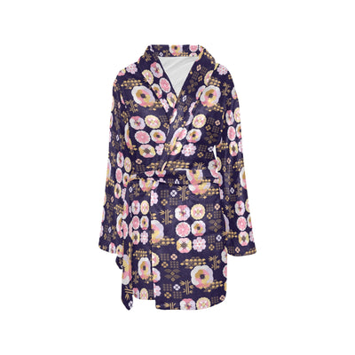 Sakura Japan Style Print Design LKS302 Women's Fleece Robe