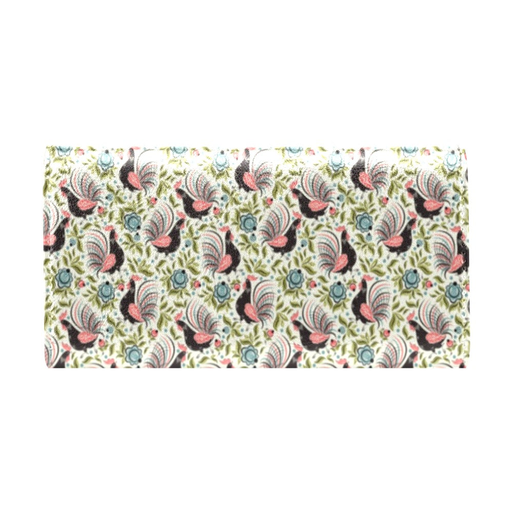 Rooster Print Design Women's Trifold Wallet
