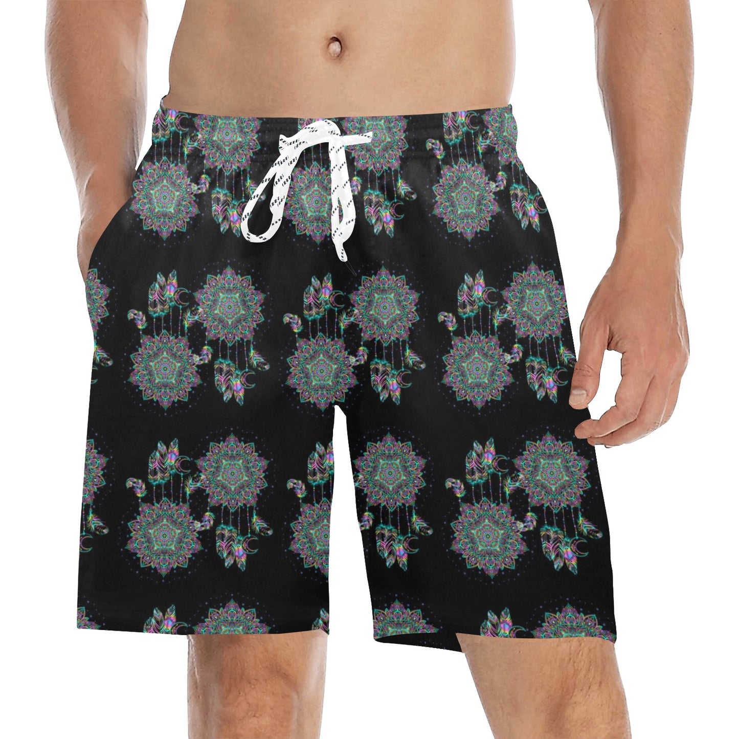 Dream Catcher Colorful Hand Draw Men's Swim Trunks Beach Shorts