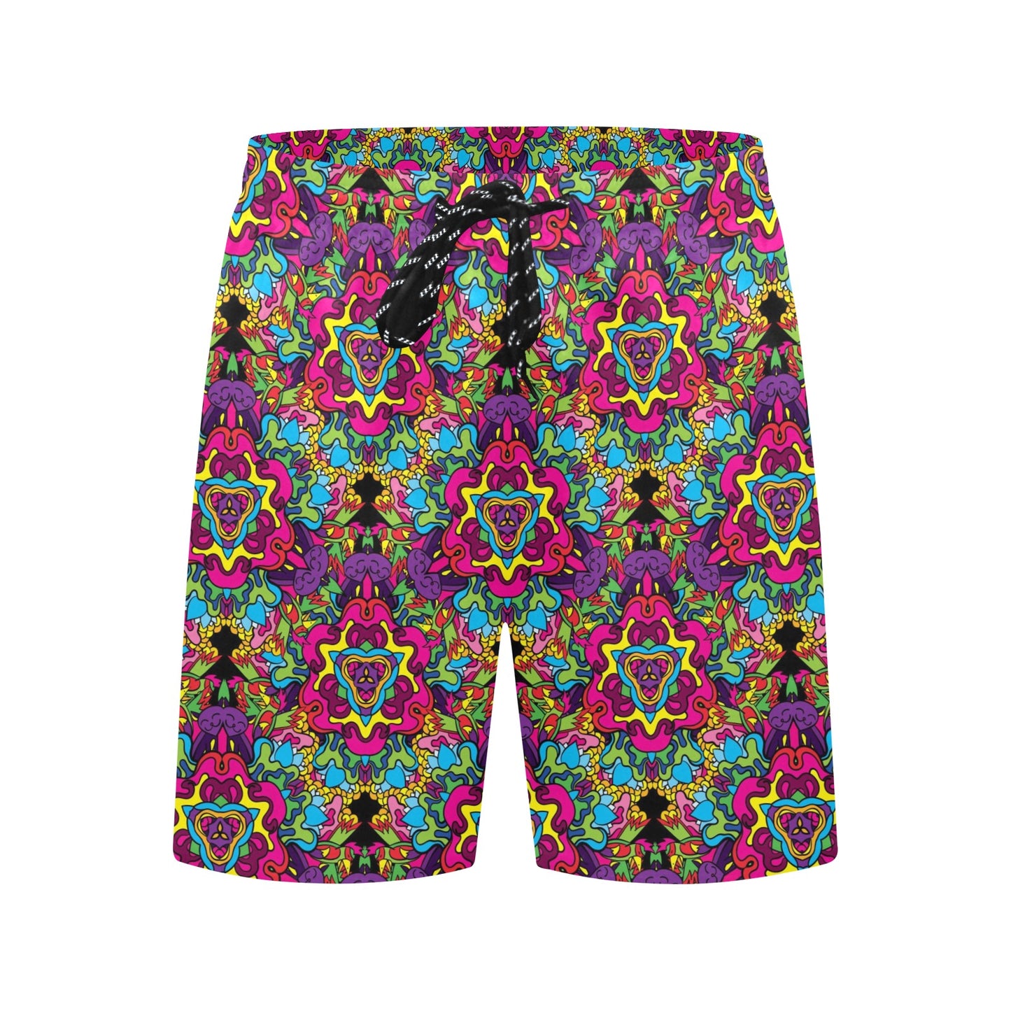 Trippy Print Design LKS303 Men's Swim Trunks Beach Shorts