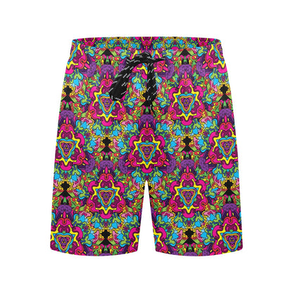 Trippy Print Design LKS303 Men's Swim Trunks Beach Shorts