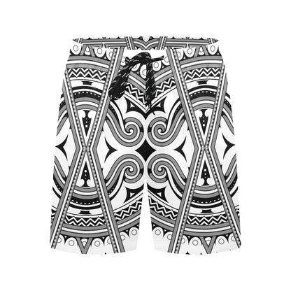 Samoan Pattern Print Design LKS302 Men's Swim Trunks Beach Shorts