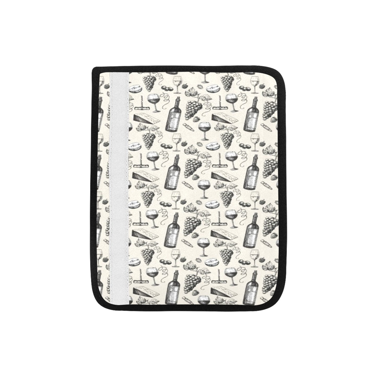 Wine Themed Print Design LKS306 Car Seat Belt Cover