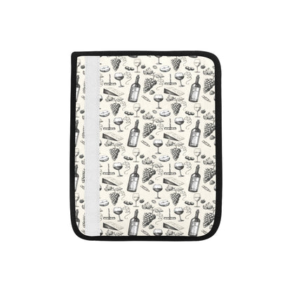 Wine Themed Print Design LKS306 Car Seat Belt Cover
