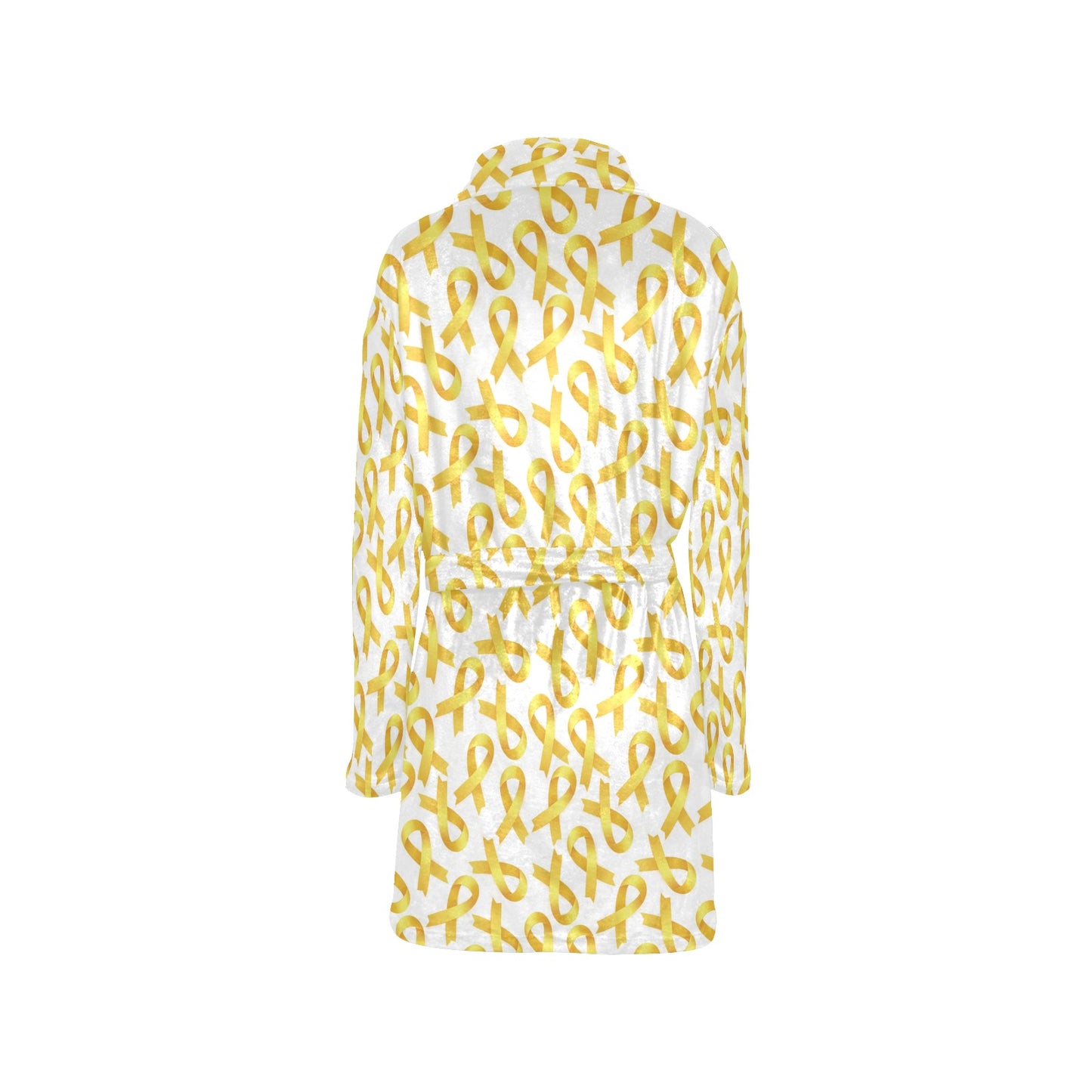 Childhood cancer Pattern Print Design 02 Women's Fleece Robe