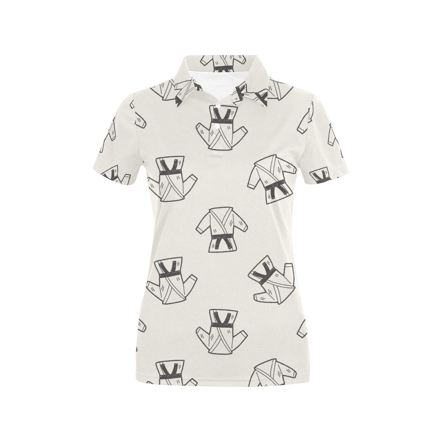 Karate Pattern Print Design 01 Women's Polo Shirt