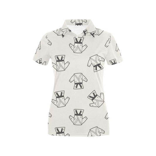 Karate Pattern Print Design 01 Women's Polo Shirt