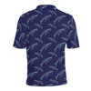 Blue Whale Print Design LKS402 Men Polo Shirt