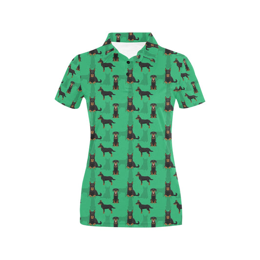 Beauceron Pattern Print Design 01 Women's Polo Shirt