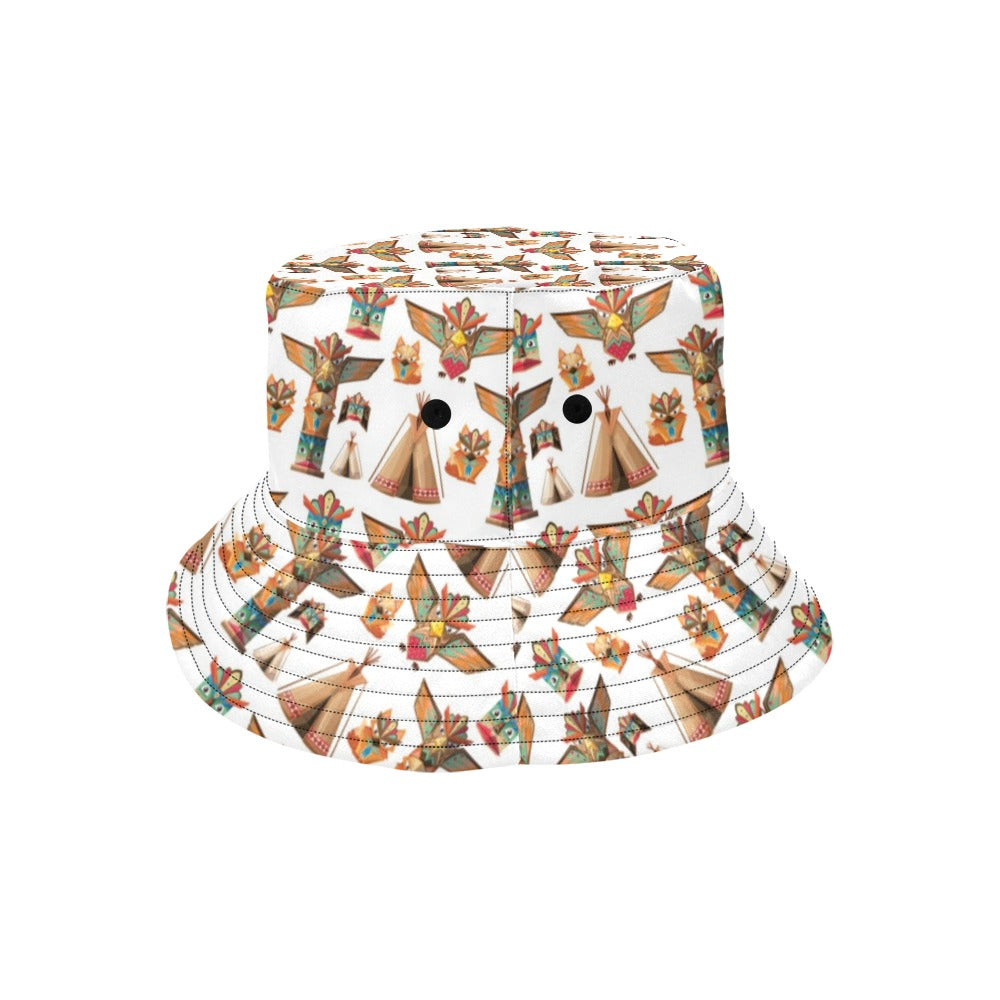 Totem Native Print Design LKS303 Unisex Bucket Hat