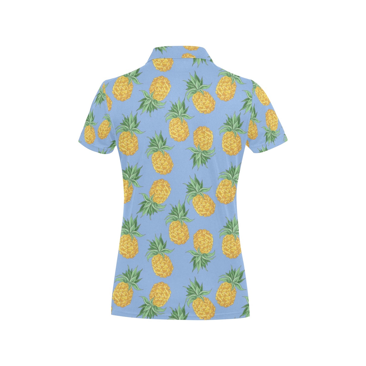 Pineapple Pattern Print Design A04 Women's Polo Shirt