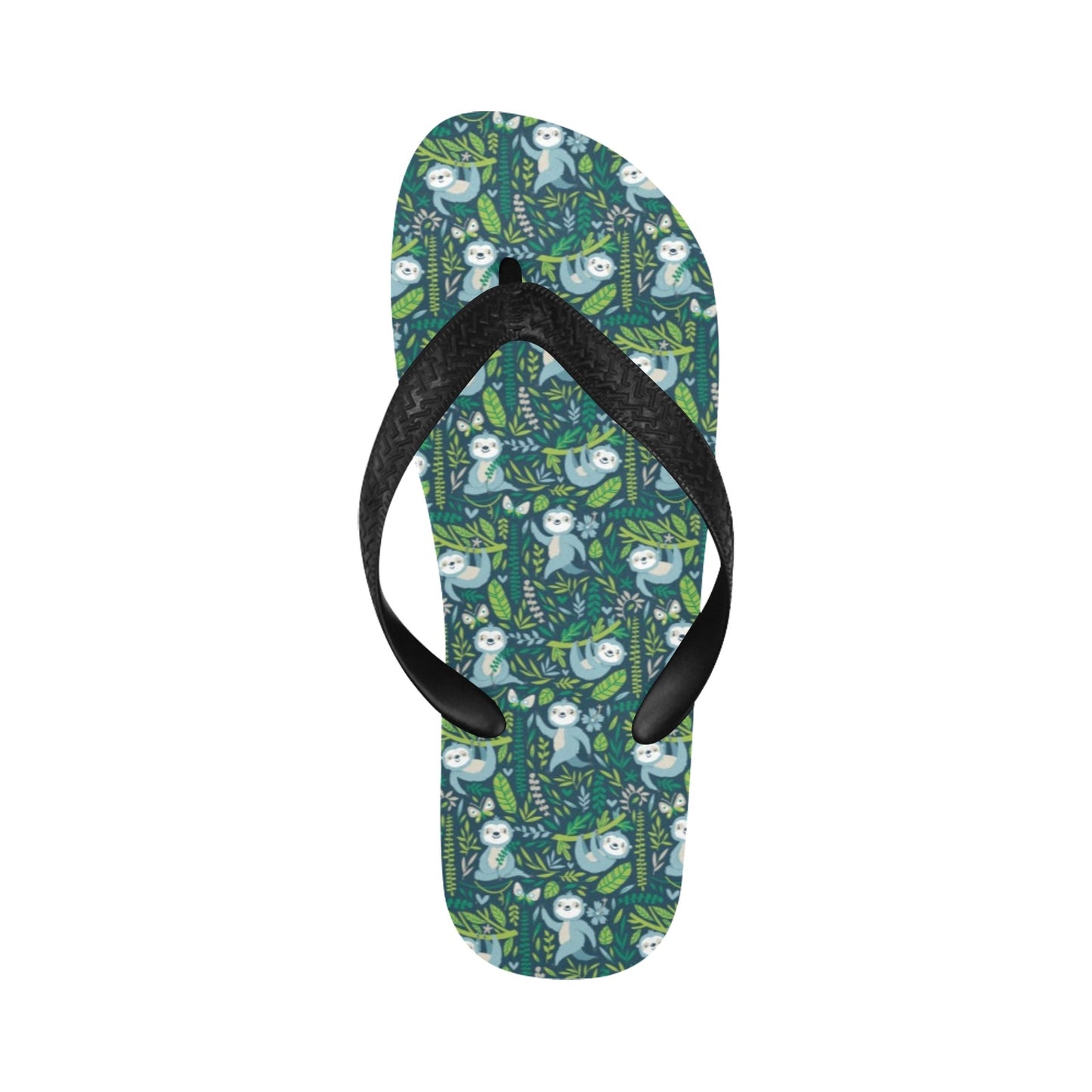 Sloth Print Design LKS304 Flip Flops