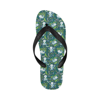 Sloth Print Design LKS304 Flip Flops