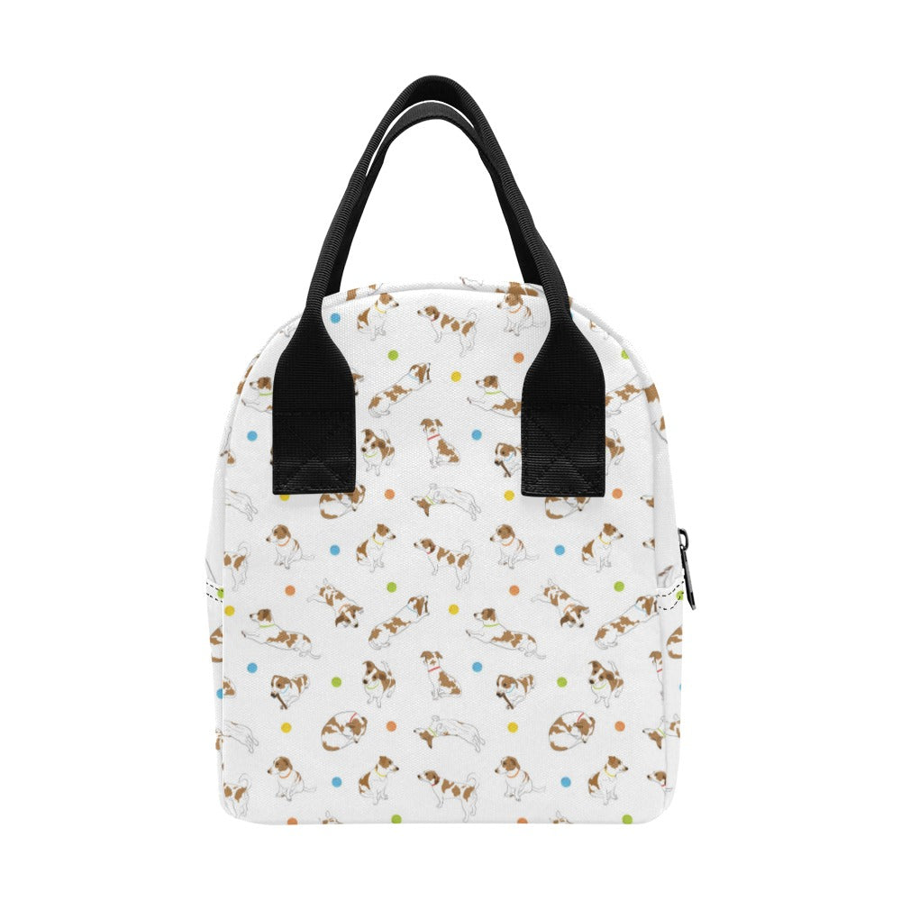 Russell Terriers With Balls Print Design LKS307 Insulated Lunch Bag