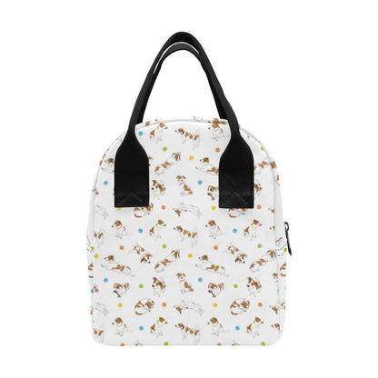 Russell Terriers With Balls Print Design LKS307 Insulated Lunch Bag