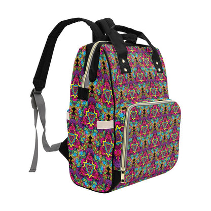 Trippy Print Design LKS303 Diaper Bag Backpack