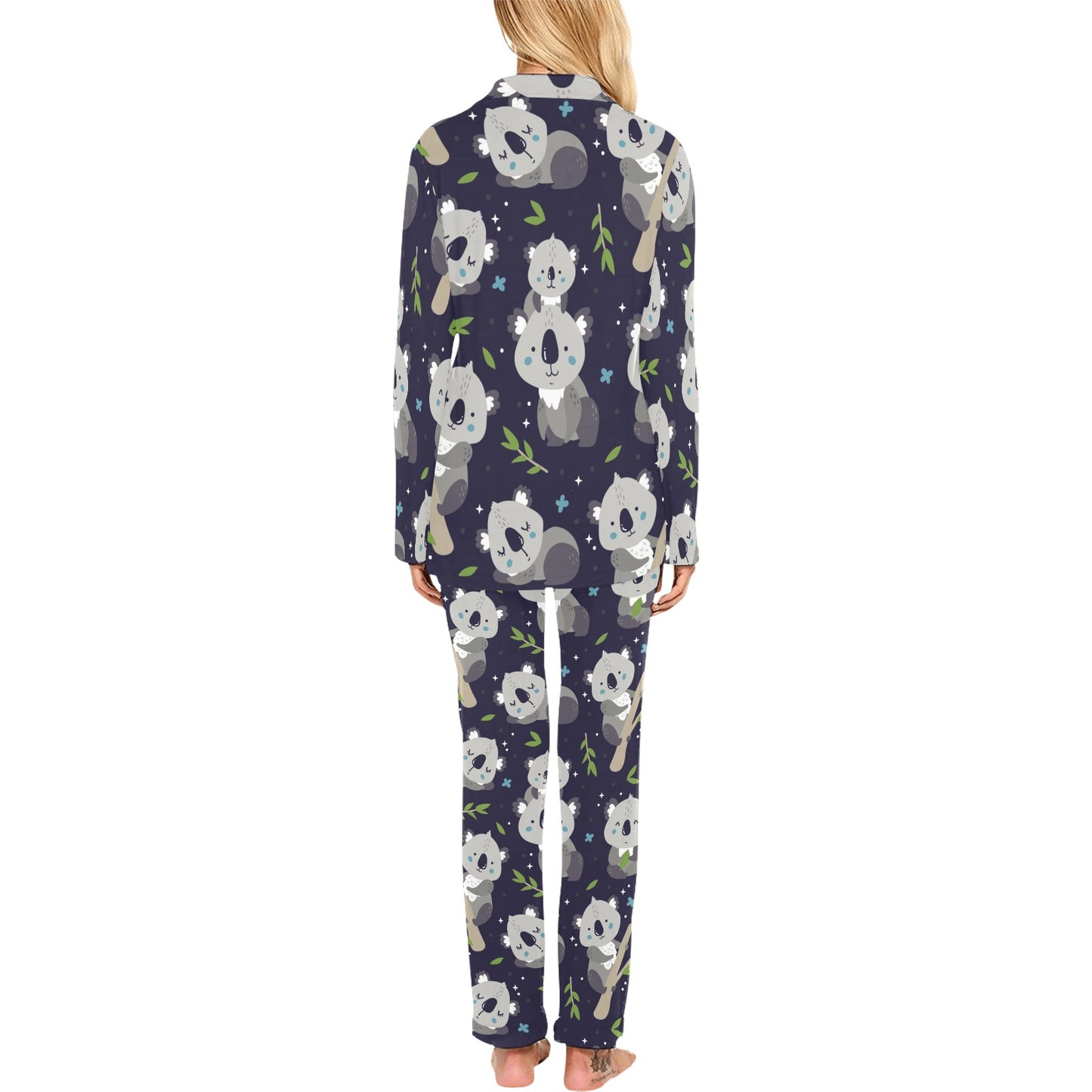 Koala Pattern Print Design 04 Women's Long Pajama Set