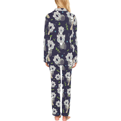 Koala Pattern Print Design 04 Women's Long Pajama Set