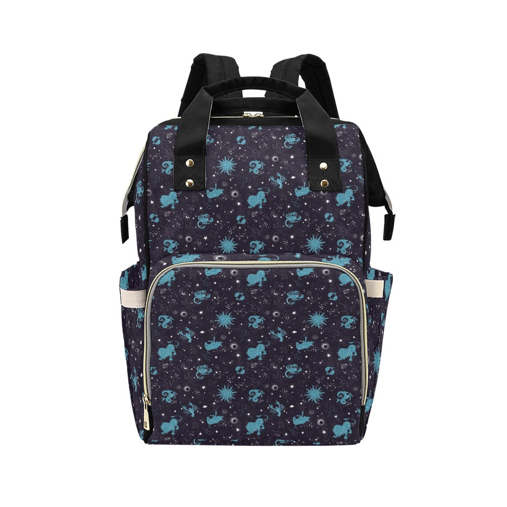 Zodiac Print Design LKS303 Diaper Bag Backpack