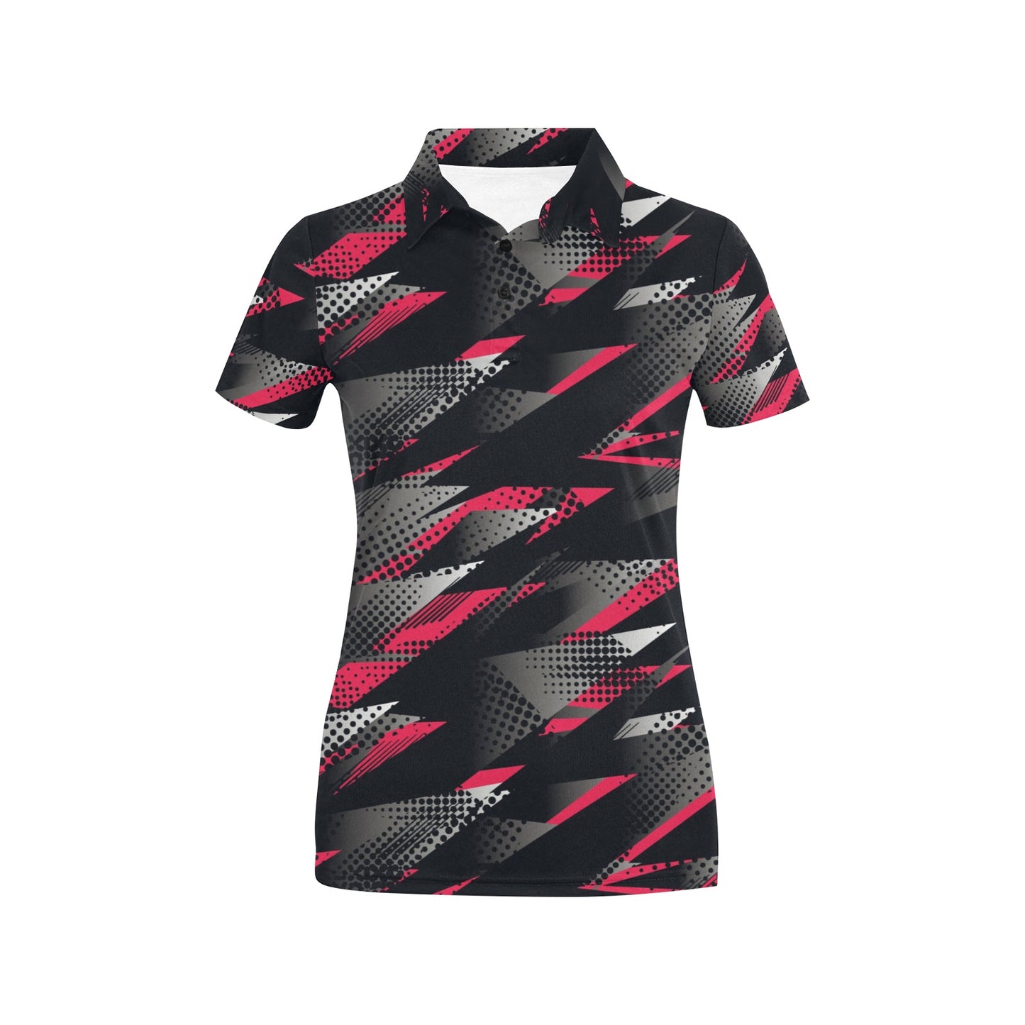 Racing Style Pattern Print Design A04 Women's Polo Shirt