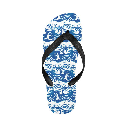 Wave Print Design LKS303 Flip Flops