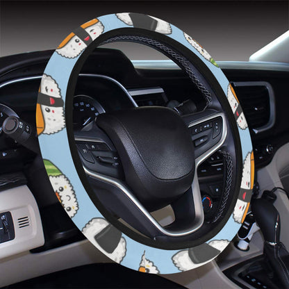 Sushi Print Design LKS303 Steering Wheel Cover with Elastic Edge