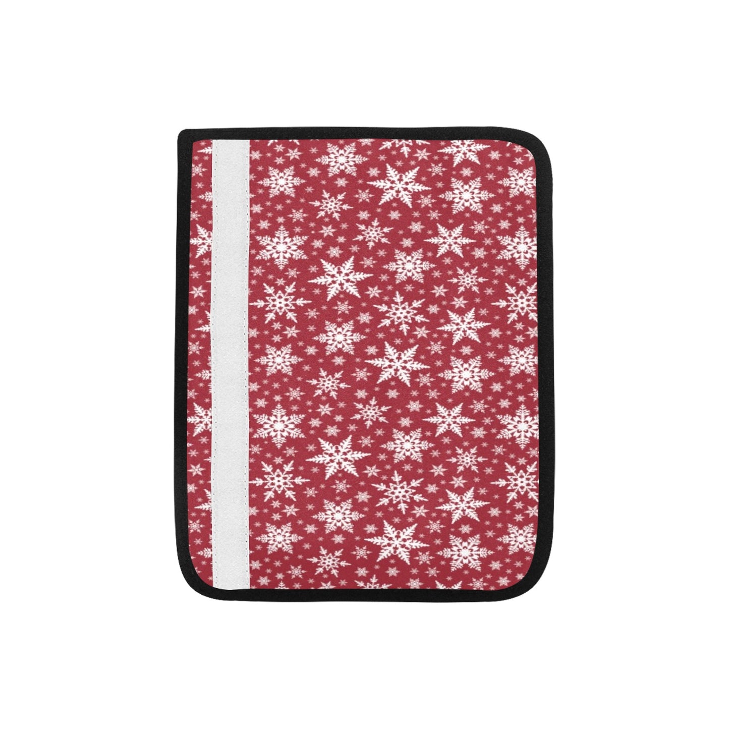 Snowflake Red Print Design LKS302 Car Seat Belt Cover
