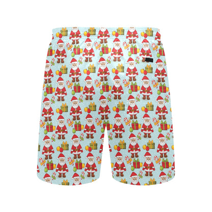 Santa Christmas Themed Print Design LKS303 Men's Swim Trunks Beach Shorts