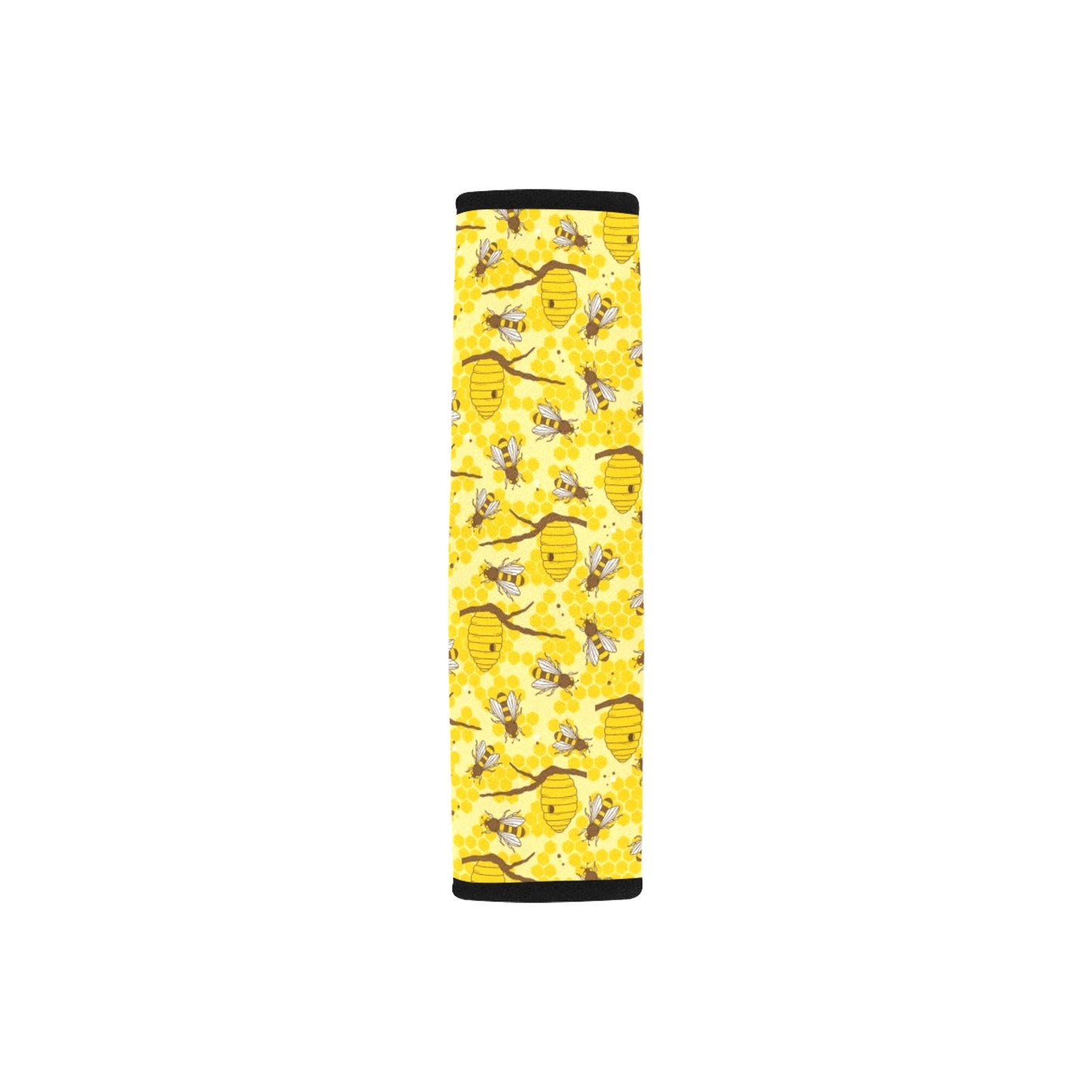 Bee With Honeycomb Print Design LKS302 Car Seat Belt Cover