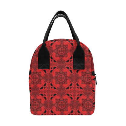 Bandana Red Print Design LKS304 Insulated Lunch Bag