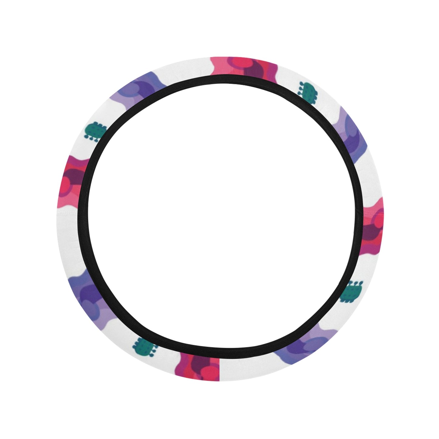 Acoustic Guitar Print Design LKS406 Steering Wheel Cover with Elastic Edge