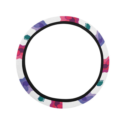Acoustic Guitar Print Design LKS406 Steering Wheel Cover with Elastic Edge