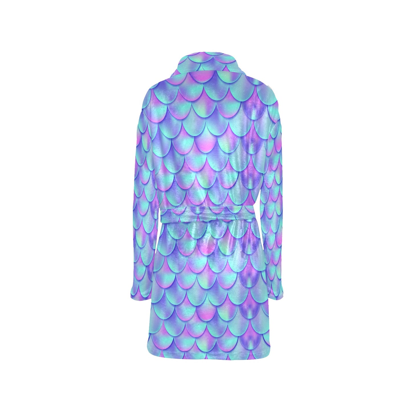 Mermaid Tail Design Print Pattern Women's Fleece Robe