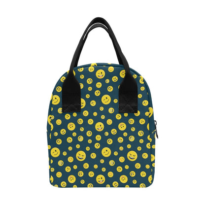 Smiley Face Emoji Print Design LKS301 Insulated Lunch Bag