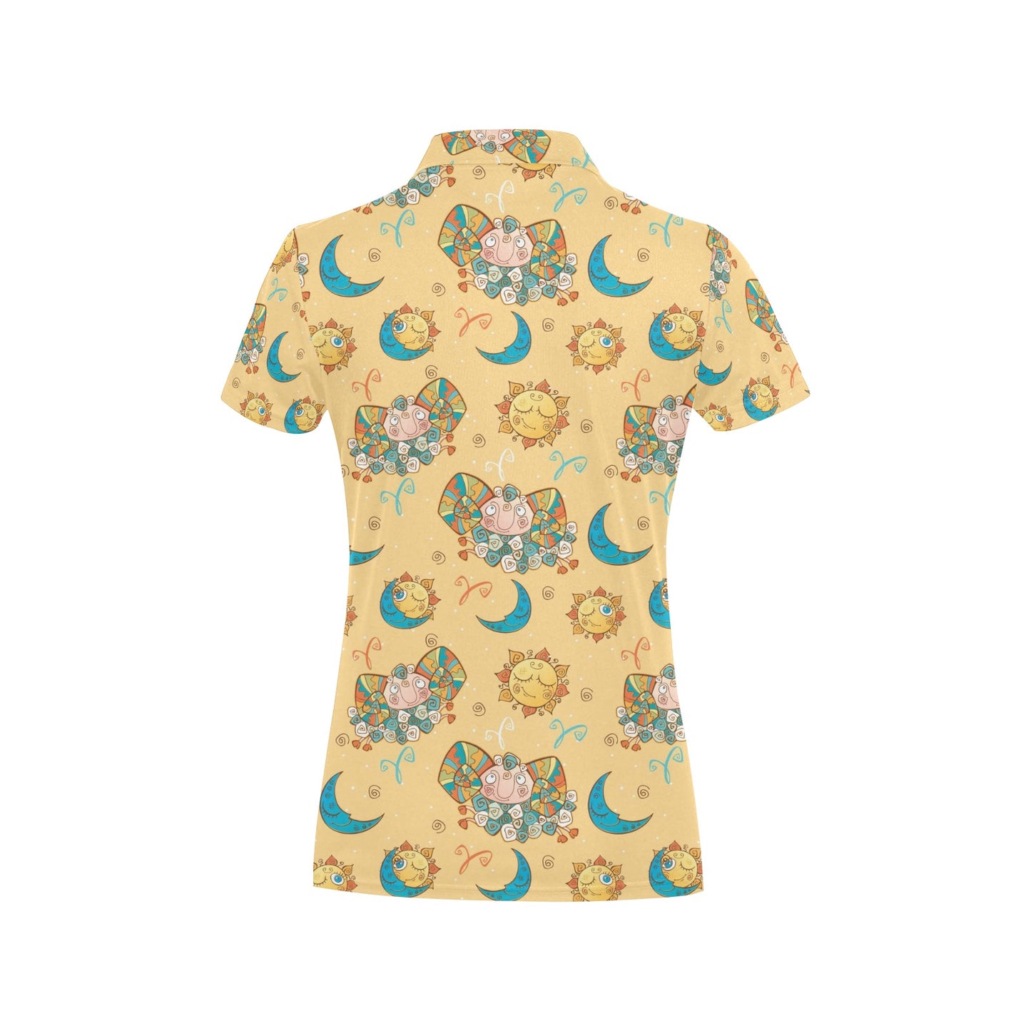 Aries Zodiac Pattern Print Design 03 Women's Polo Shirt