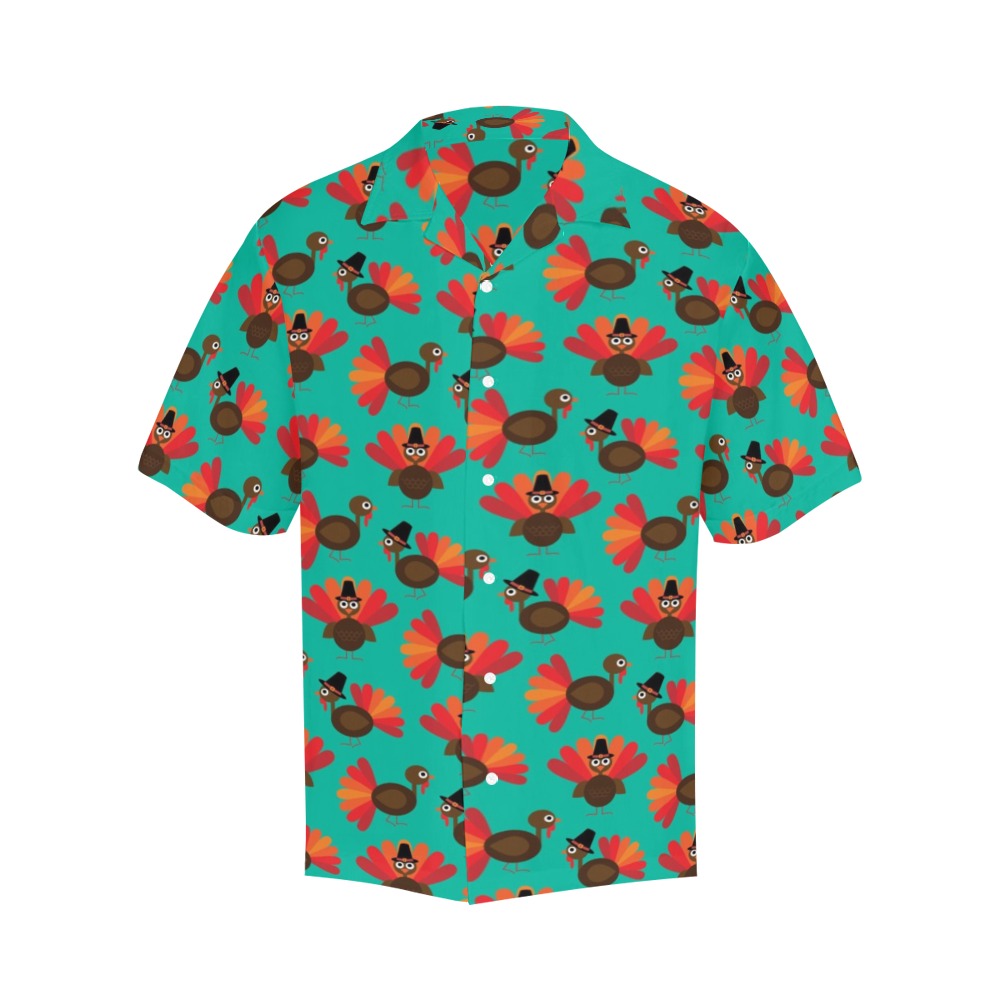 Turkey Print Design LKS402 Men's Men's Hawaiian Shirt
