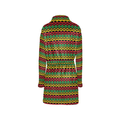 Rasta Reggae Color Themed Women's Fleece Robe