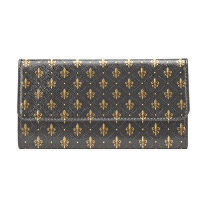 Fleur De Lis Print Design LKS402 Women's Trifold Wallet