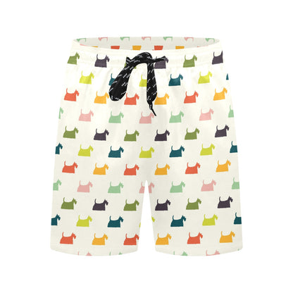 Scottish Terriers Print Design LKS305 Men's Swim Trunks Beach Shorts