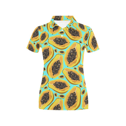Papaya Pattern Print Design PP03 Women's Polo Shirt