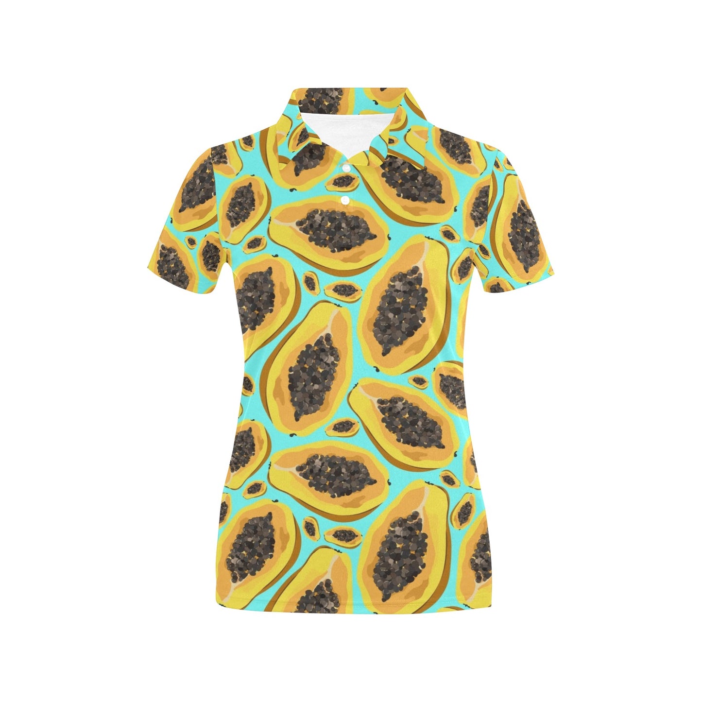 Papaya Pattern Print Design PP03 Women's Polo Shirt
